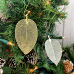 Leaves Ornaments   Etsy With Regard To Christmas Ornaments Leaves