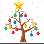 No Leaf Dry Christmas Tree Vector Stock Vector (Royalty Free Inside Christmas Trees With No Leaves