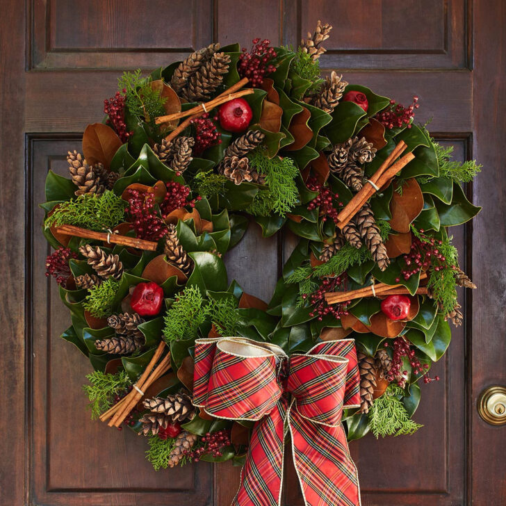 Christmas Wreath Magnolia Leaves