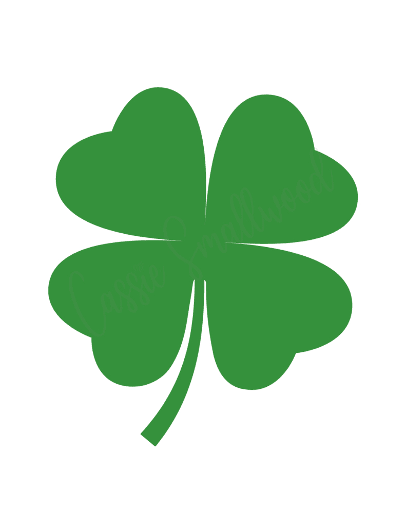 12 Cute Four Leaf Clover Printable Templates (Free!) - Cassie in Printable 4 Leaf Clover Template