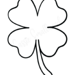 12 Cute Four Leaf Clover Printable Templates (Free!)   Cassie Intended For Four Leaf Clover Template Free Printable