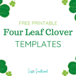 12 Cute Four Leaf Clover Printable Templates (Free!)   Cassie With Four Leaf Clover Template Printable Free