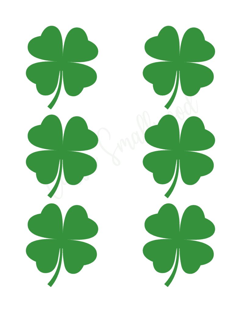 12 Cute Four Leaf Clover Printable Templates (Free!) - Cassie within Printable Four Leaf Clover Template