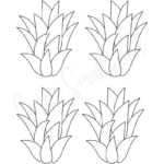 12 Cute Pineapple Templates (Free Printable)   Cassie Smallwood For Printable Pineapple Leaf Template
