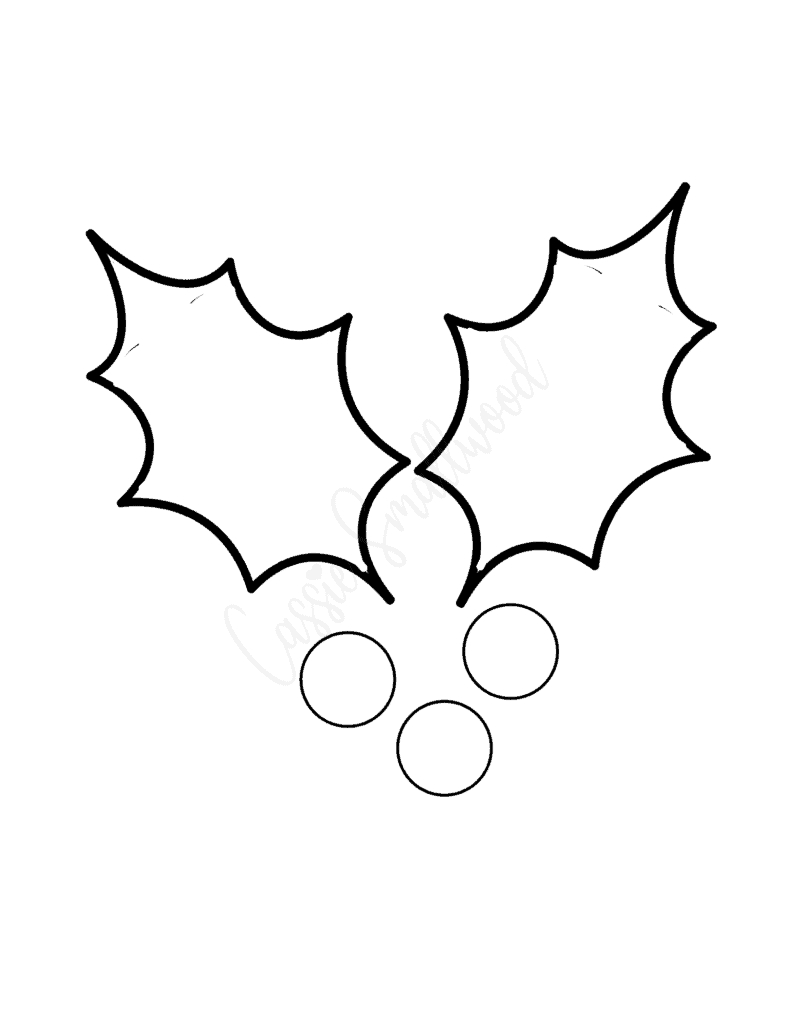 14 Holly Leaf Templates - Cassie Smallwood in Holly Leaf Printable Template