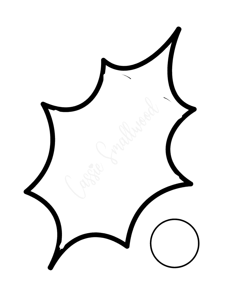 14 Holly Leaf Templates - Cassie Smallwood inside Holly Leaf Template Printable