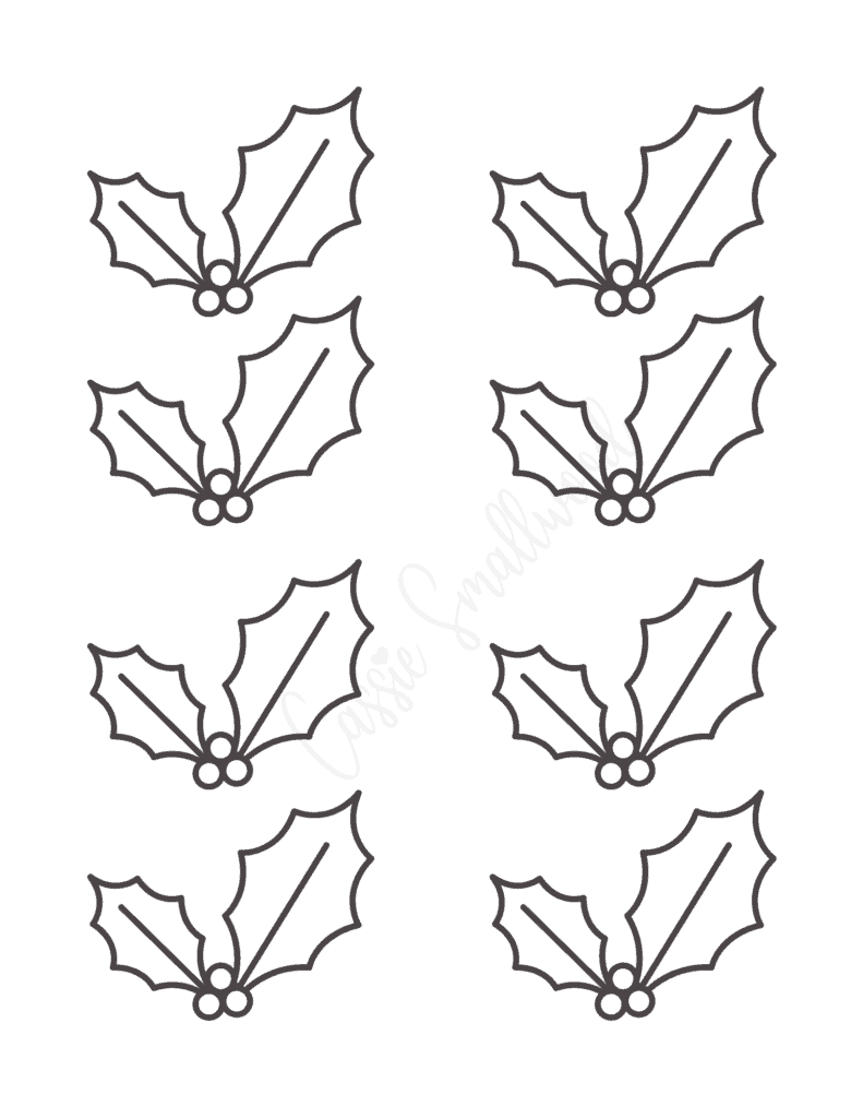 14 Holly Leaf Templates - Cassie Smallwood inside Holly Leaf Templates Free Printable