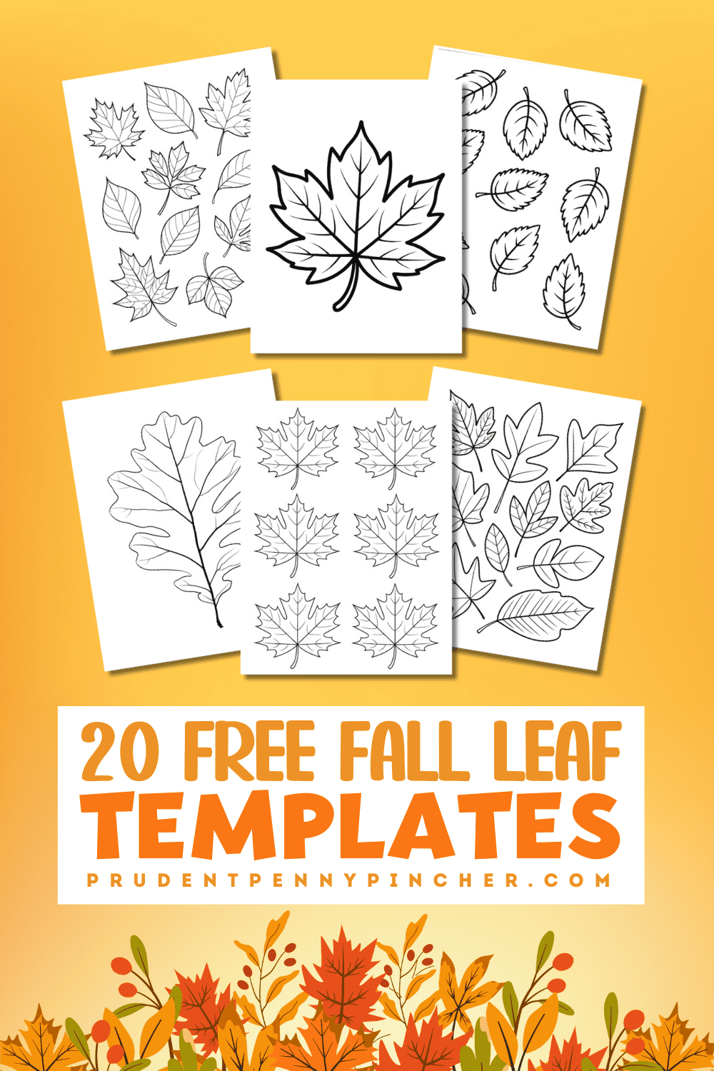20 Free Printable Fall Leaf Templates For Kids - Prudent Penny Pincher with Free Printable Fall Leaf Templates