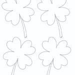 3 Free Printable Four Leaf Clover Outlines With Regard To Four Leaf Clover Printable Template