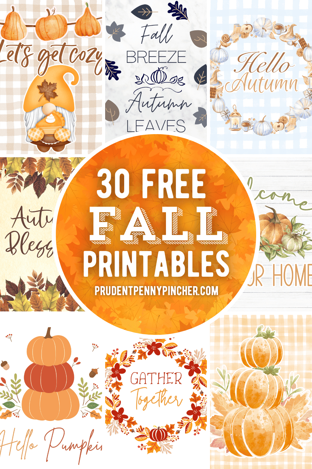 30 Free Fall Printables For Fall Decorating - Prudent Penny Pincher with regard to Free Printable Fall Pictures Autumn Leaves