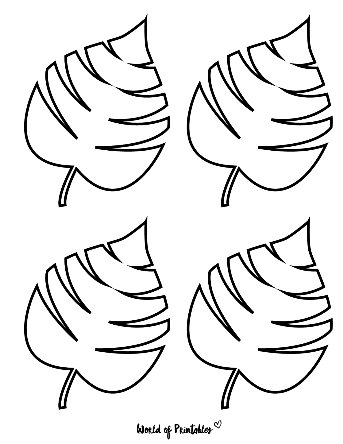 Free Printable Jungle Leaf Template Printable Fall Leaves