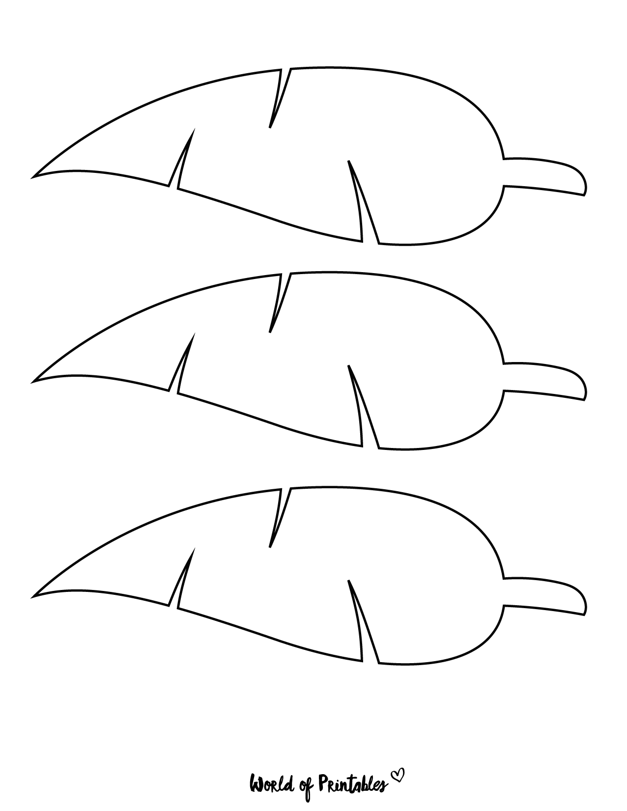 37 Printable Leaf Templates, Outlines &amp;amp; Shapes (Free) - World Of inside Banana Leaf Template Printable