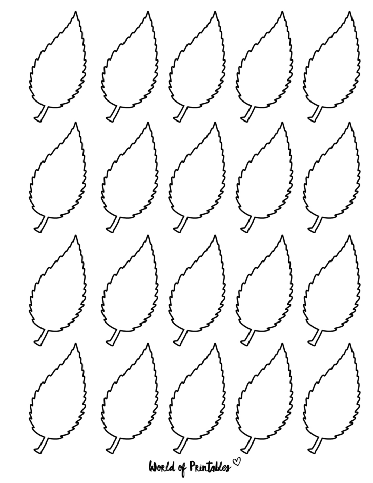 Simple Leaf Template Printable