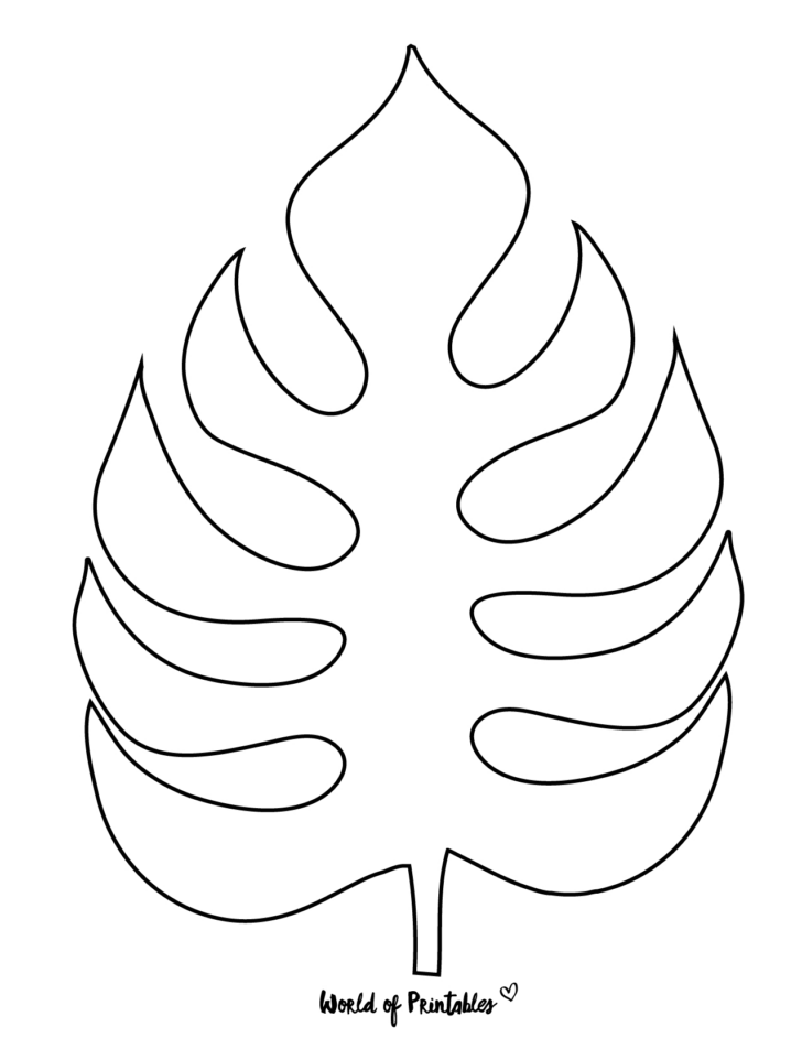 Banana Leaf Template Printable