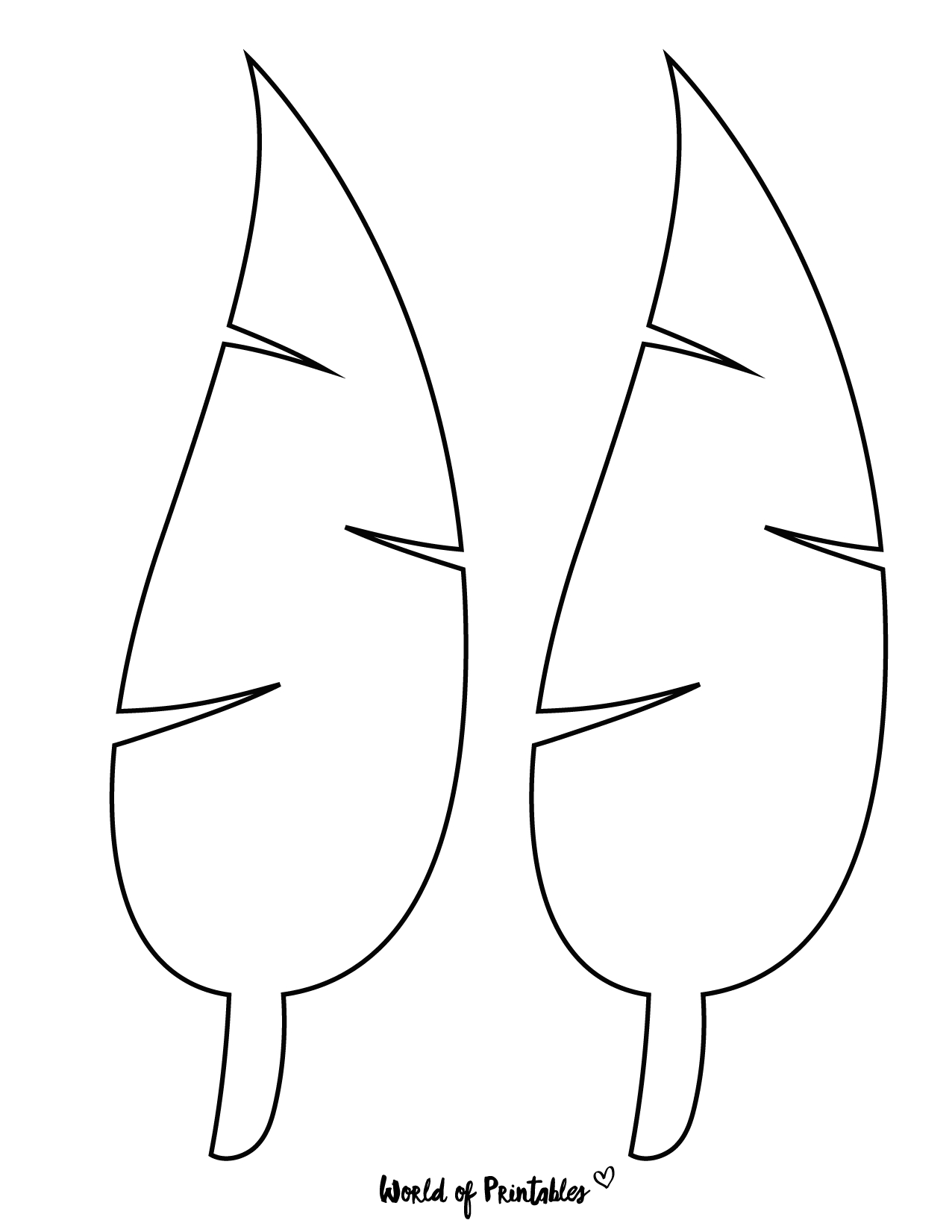 37 Printable Leaf Templates, Outlines &amp;amp; Shapes (Free) - World Of with Banana Leaf Template Printable