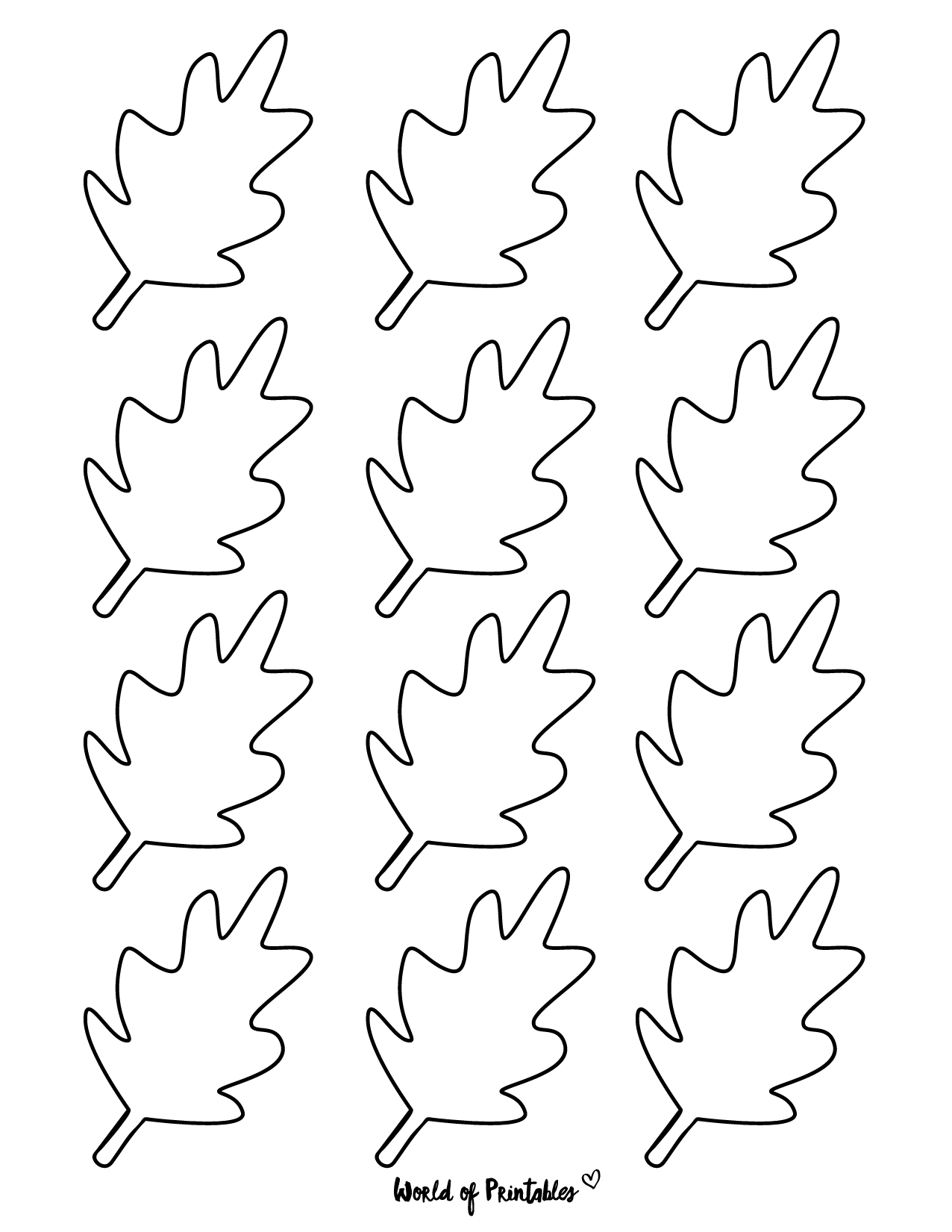 37 Printable Leaf Templates, Outlines &amp;amp; Shapes (Free) - World Of with regard to Oak Leaf Template Free Printable