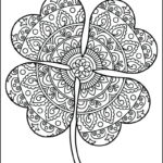 4 Leaf Clover Coloring Pages   Tree Valley Academy In 4 Leaf Clover Printable Template