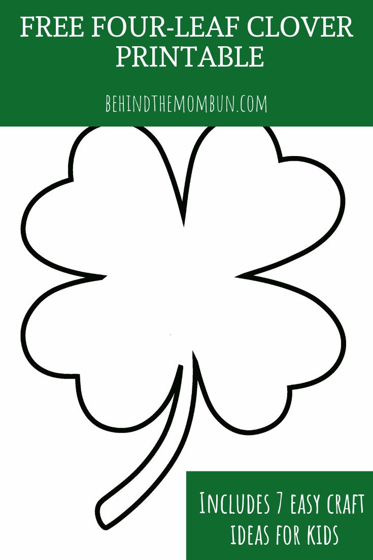 7 Four-Leaf Clover Activities With One Free Printable for Four Leaf Clover Printable Template