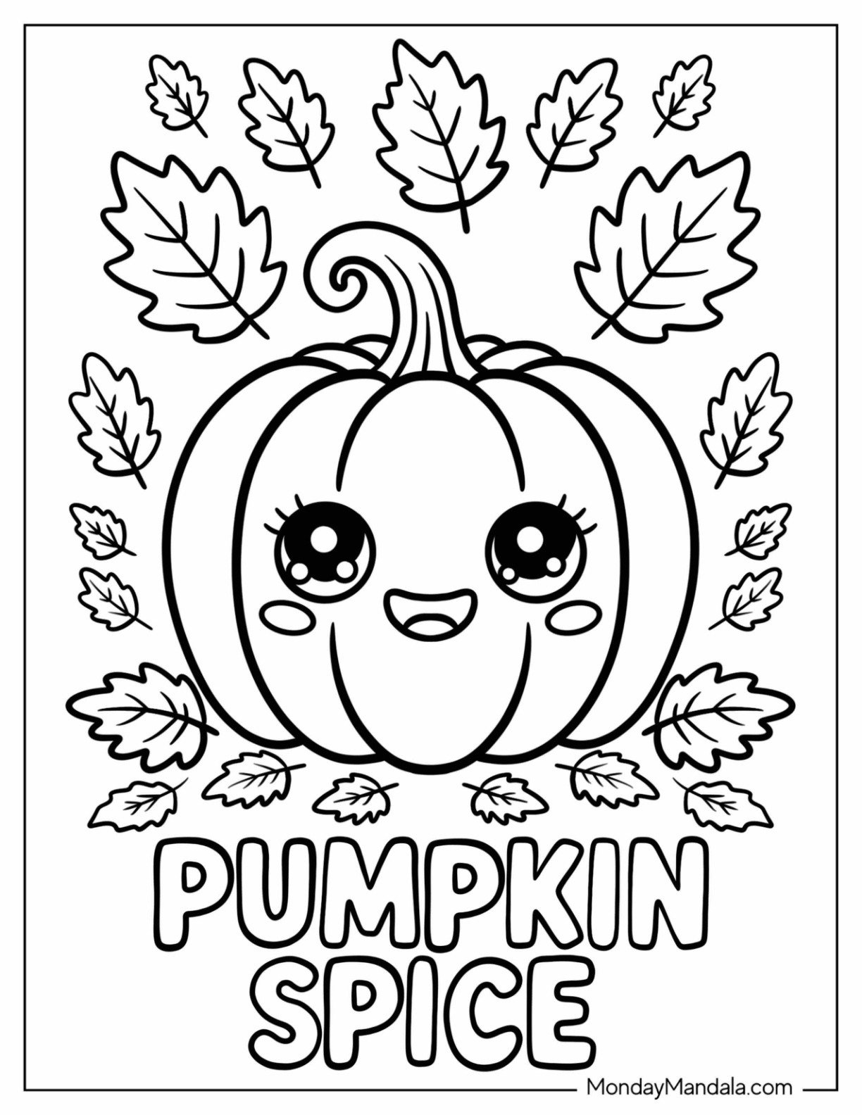82 Autumn &amp;amp; Fall Coloring Pages (Free Pdf Printables) pertaining to Fall Leaves Coloring Pages For Kids Printable