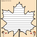 Autumn Leaf Themed Creative Writing Worksheet Within Leaf Writing Template With Lines Printable
