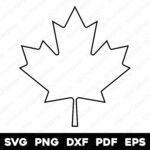 Canada Maple Leaf Outline Design Svg Png Dxf Eps (3249458) Intended For Canada Maple Leaf Template Printable
