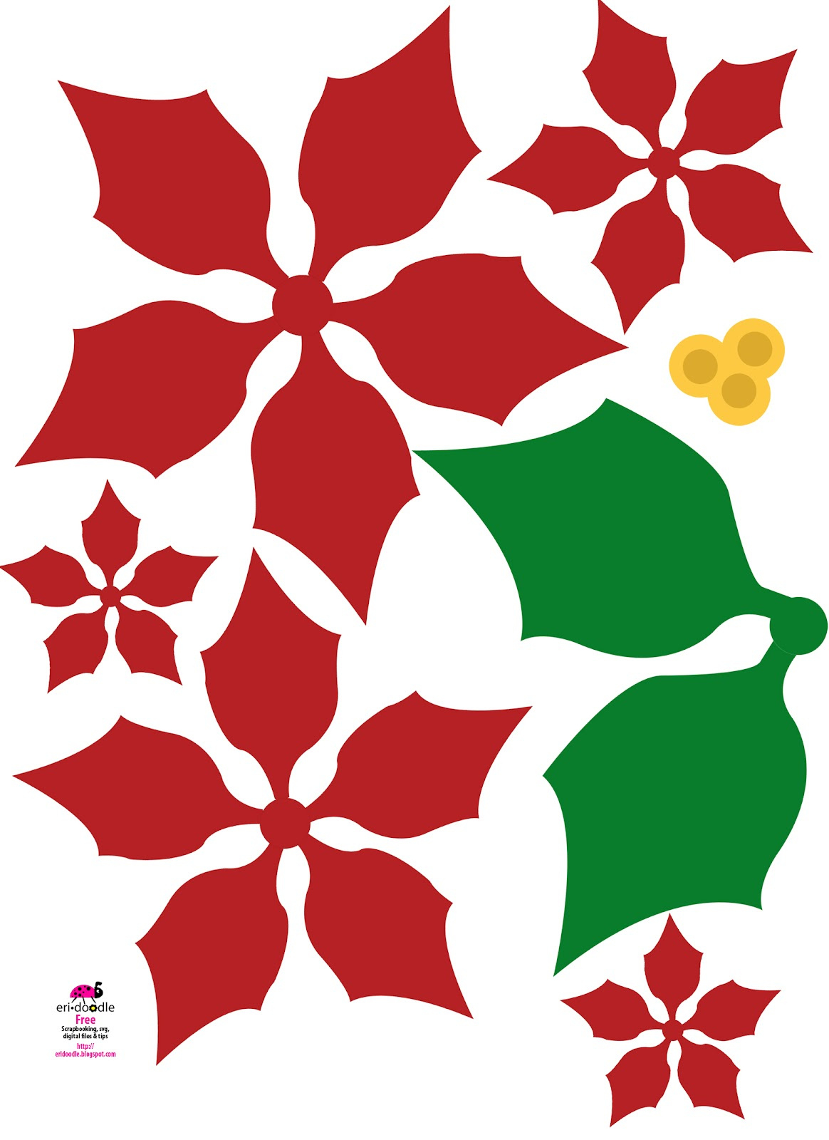 Eridoodle Designs And Creations: Make A Paper Christmas Flower regarding Poinsettia Leaf Template Printable
