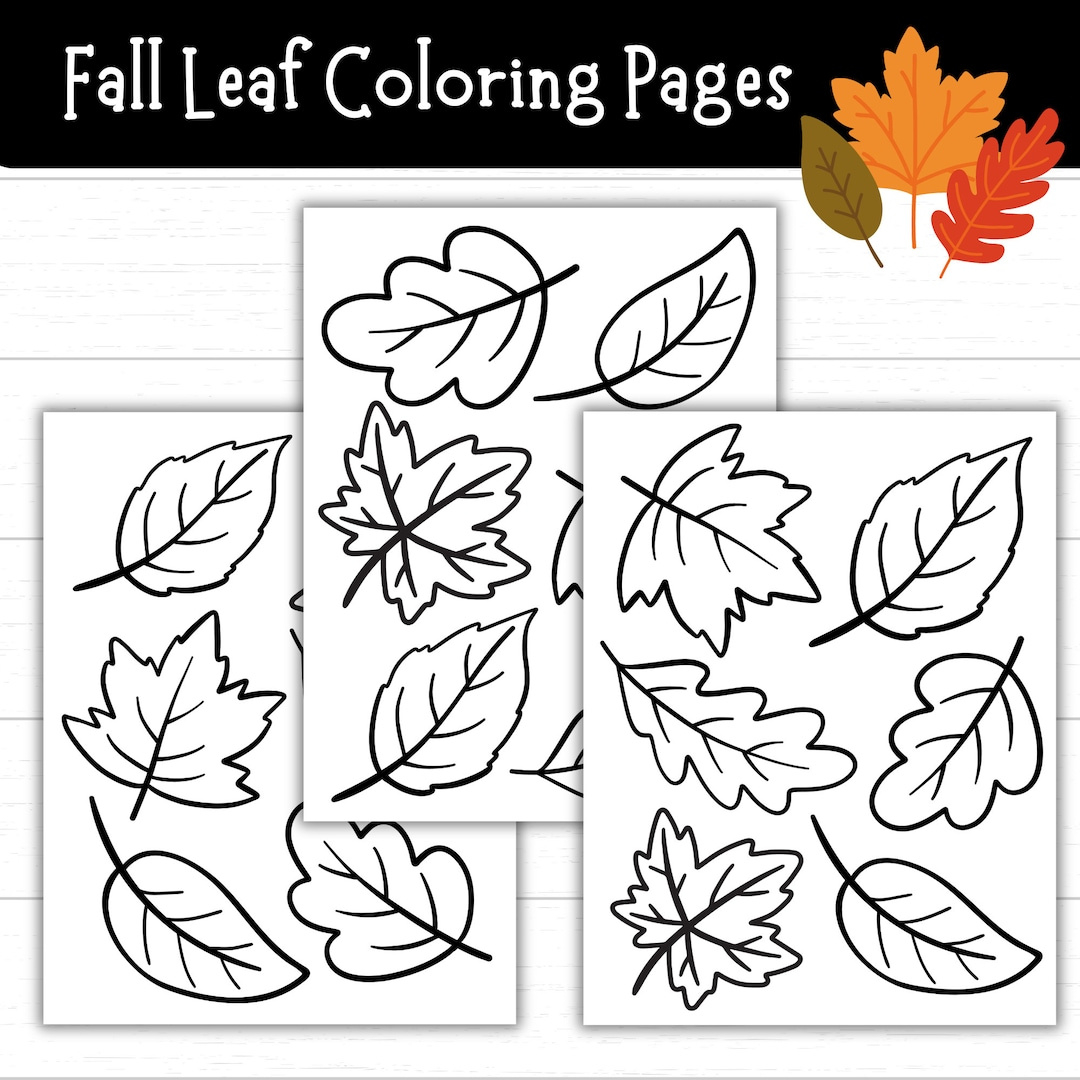 Fall Leaf Coloring Pages, Leaf Printables, Autumn Leaf Coloring in Printable Fall Leaves Coloring Pages