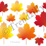 Fall Leaf Printable, Thanksgiving Decorations, Oktoberfest Throughout Printable Fall Leaves Decorations