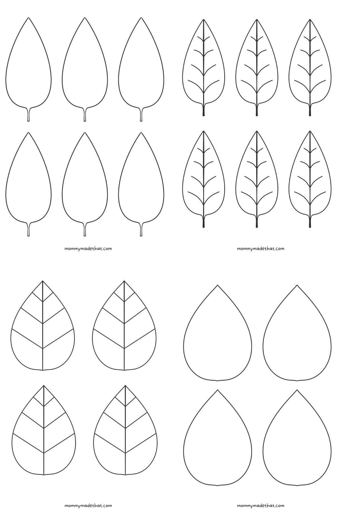Free Leaf Templates &amp;amp; Outlines: Tons Of Printables!! regarding Free Printable Macrame Leaf Template
