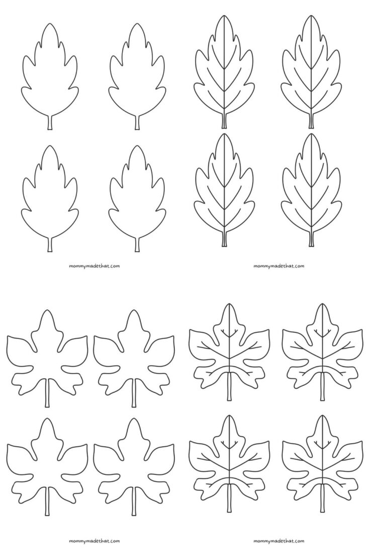 Small Leaf Template Printable