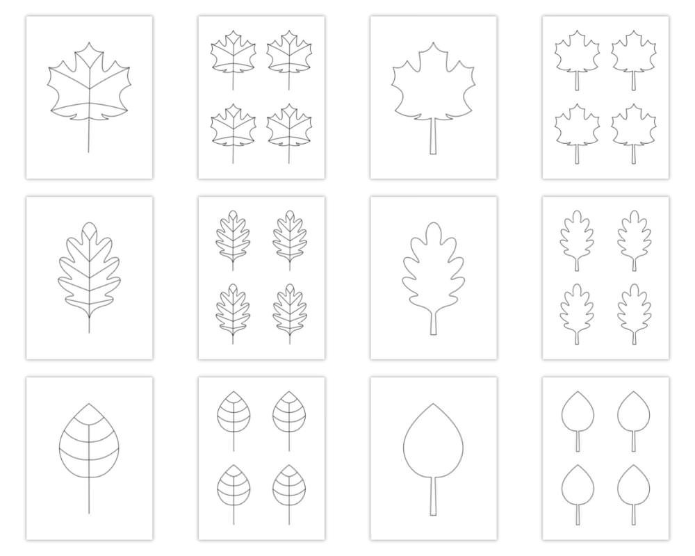 Free Printable Autumn Leaf Templates (Small + Large) - The Craft within Free Printable Big Fall Leaves Cutouts