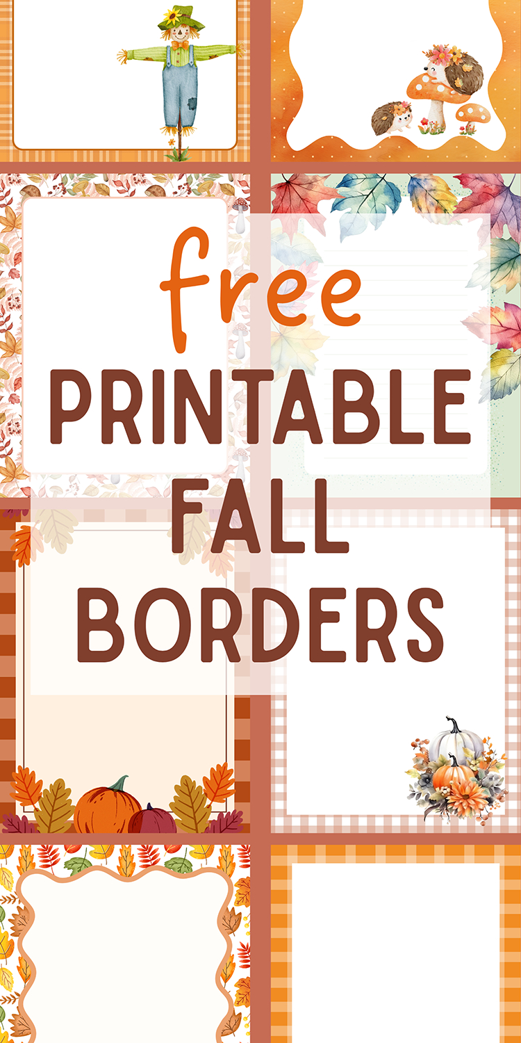 Free Printable Fall Borders - 30 Free Border Pages - Mom In Pajamas with Free Printable Fall Leaves Borders