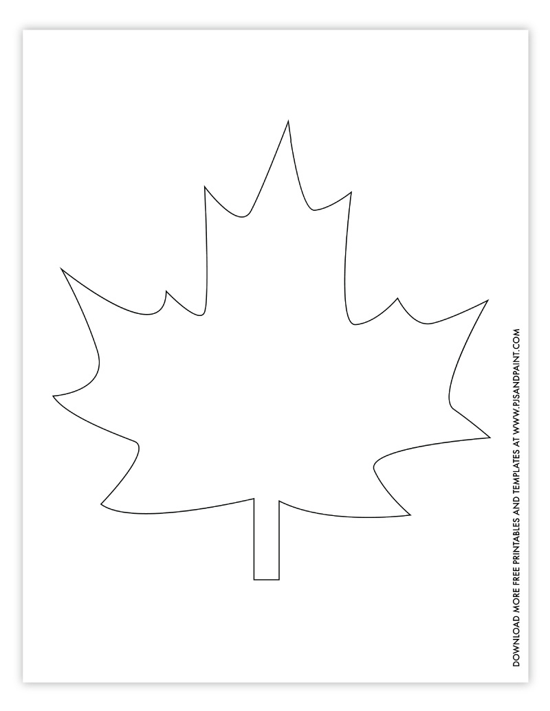Free Printable Leaf Template - 3 Versions, 2 Sizes Each - Pjs And inside Large Leaf Template Printable Free