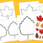 Free Printable Leaf Template Bundle For Fall In Leaf Writing Template With Lines Printable