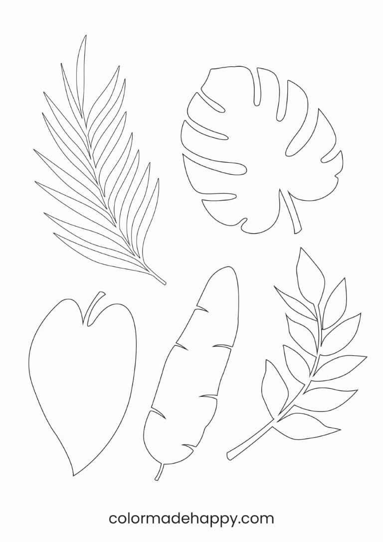Free Printable Leaf Template with regard to Printable Monstera Leaf Template Free