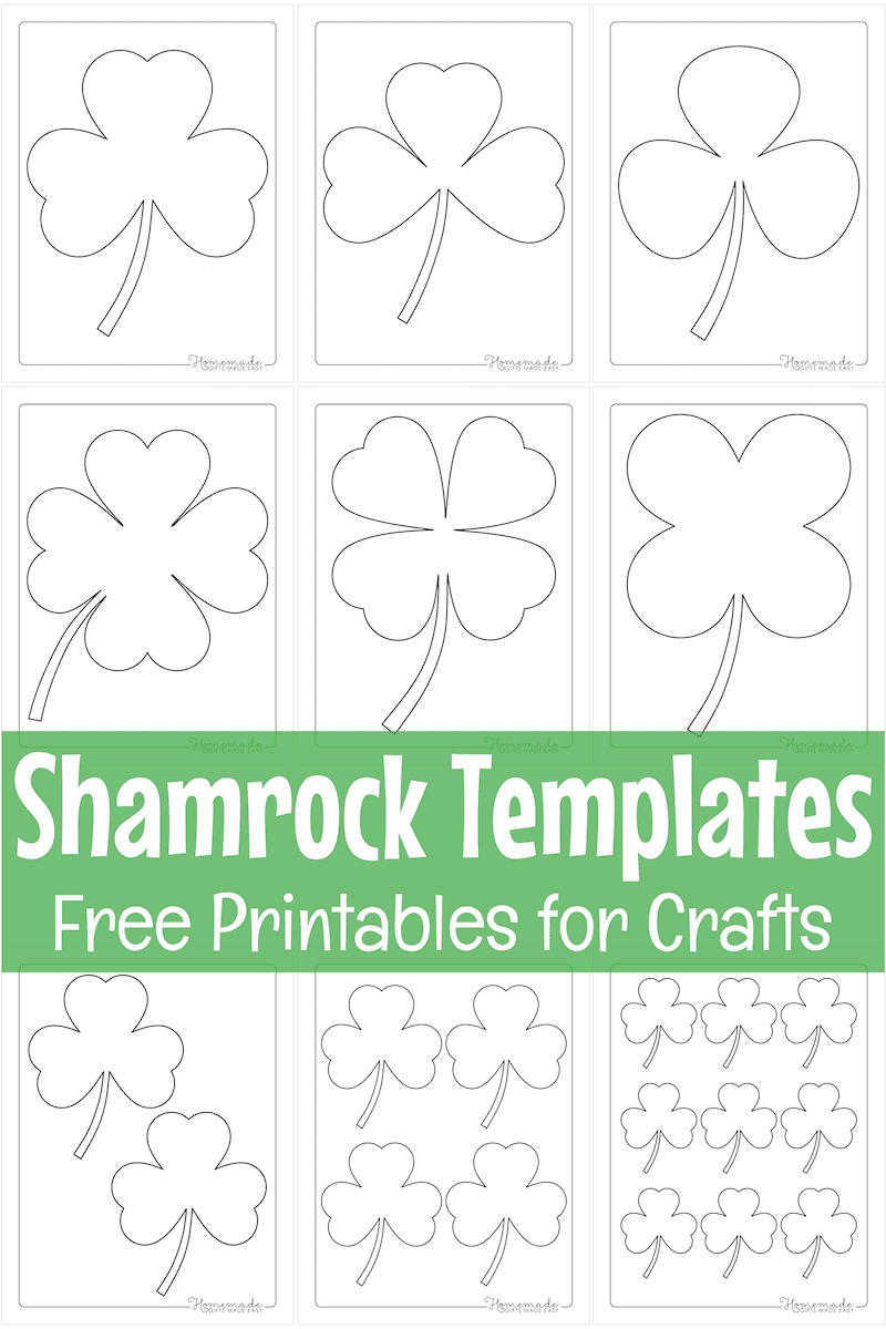 Free Printable Shamrock Templates - Small, Medium, Large regarding Three Leaf Clover Printable Template
