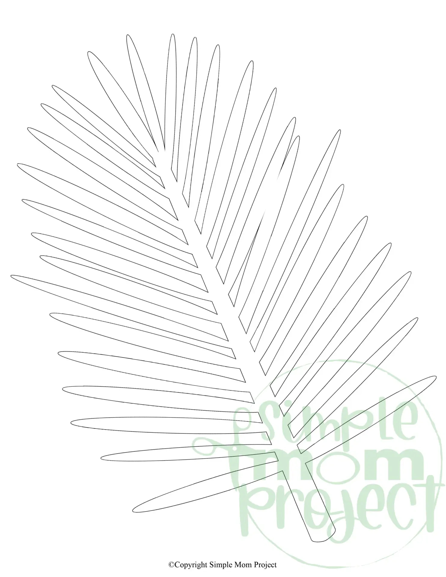 Free Printable Tropical Leaf Stencil Template - Simple Mom Project throughout Cut Out Palm Leaf Template Printable