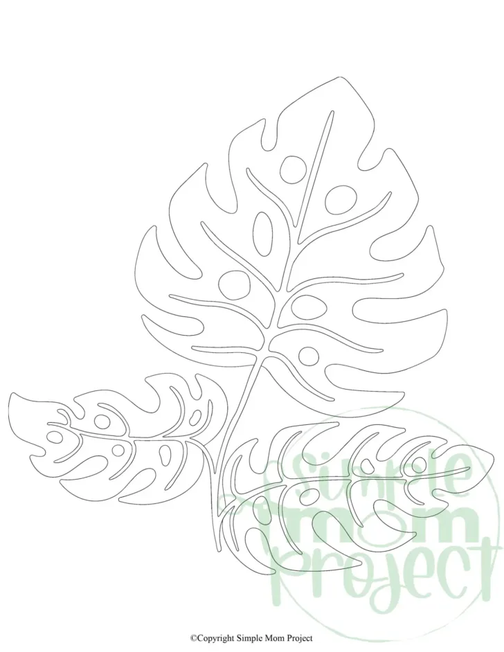 Free Printable Tropical Leaf Template