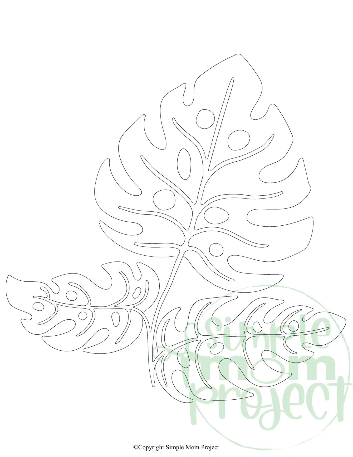 Free Printable Tropical Leaf Stencil Template - Simple Mom Project throughout Free Printable Tropical Leaf Template