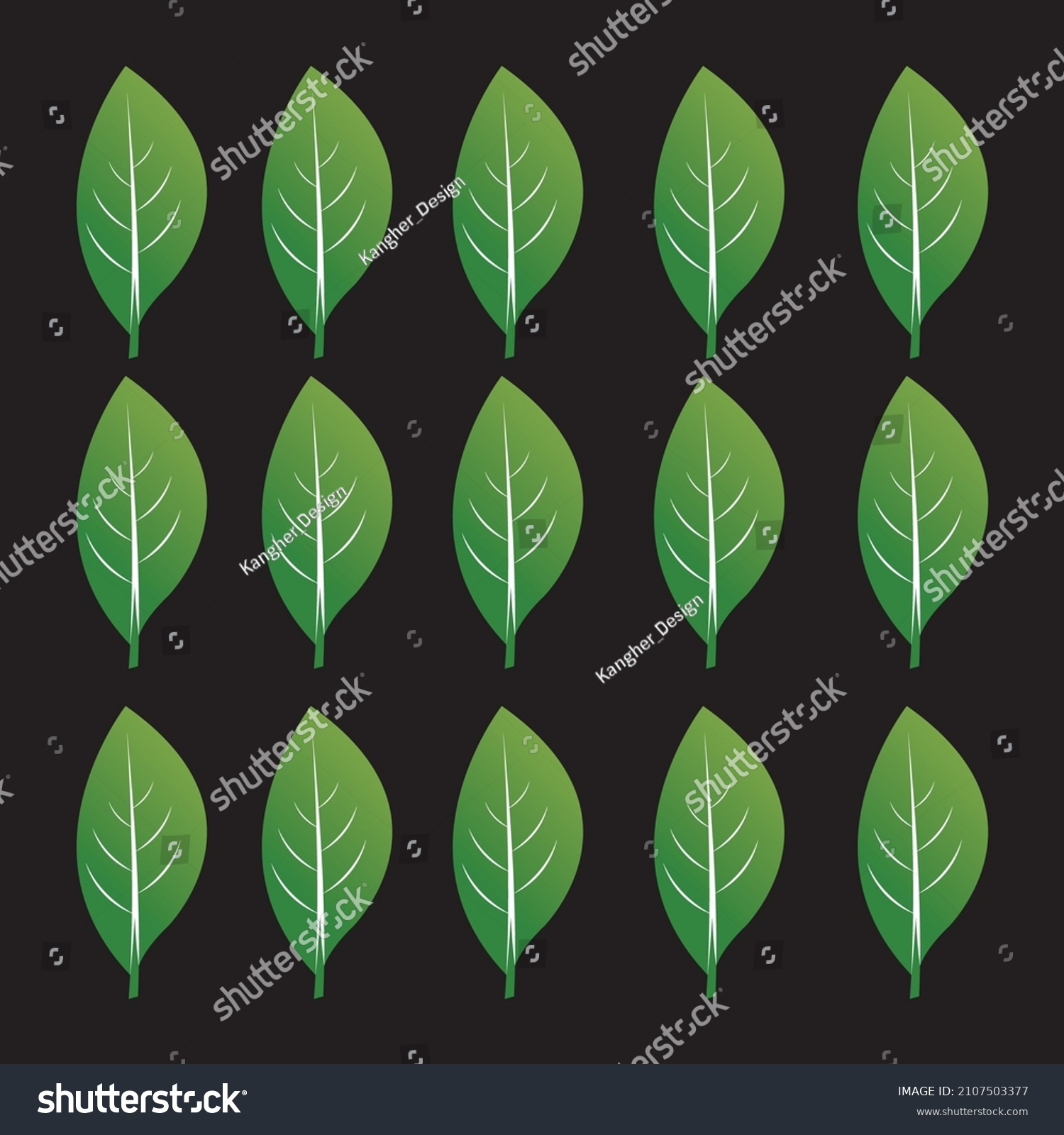 Green Leaf Template Vector Stock Stock Vector (Royalty Free throughout Printable Green Leaf Template