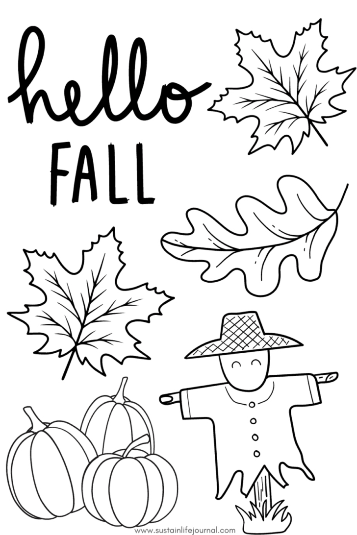 Fall Leaves Coloring Pages For Kids Printable Fall Leaves Coloring Pages For Kids Printable
