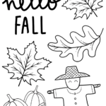 Hello Fall Printable Coloring Page   Sustain Life Journal With Regard To Printable Fall Leaves Coloring Pages