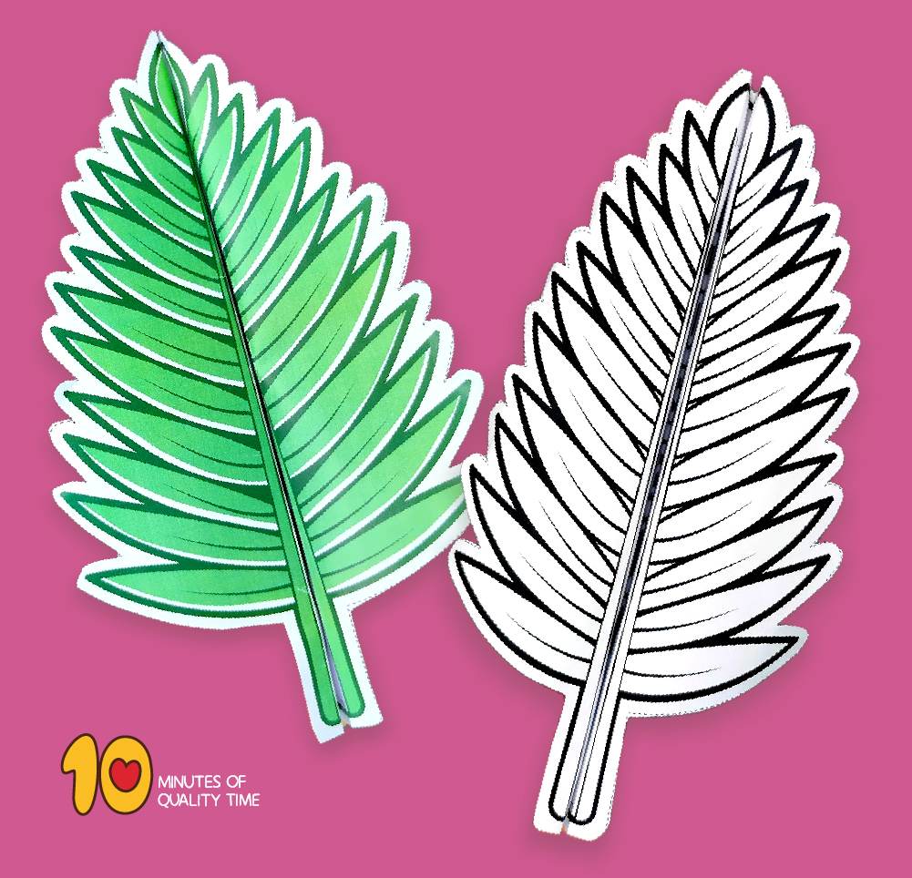 Hosanna Palm Leaf Craft For Palm Sunday – 10 Minutes Of Quality Time intended for Palm Leaf Printable Template