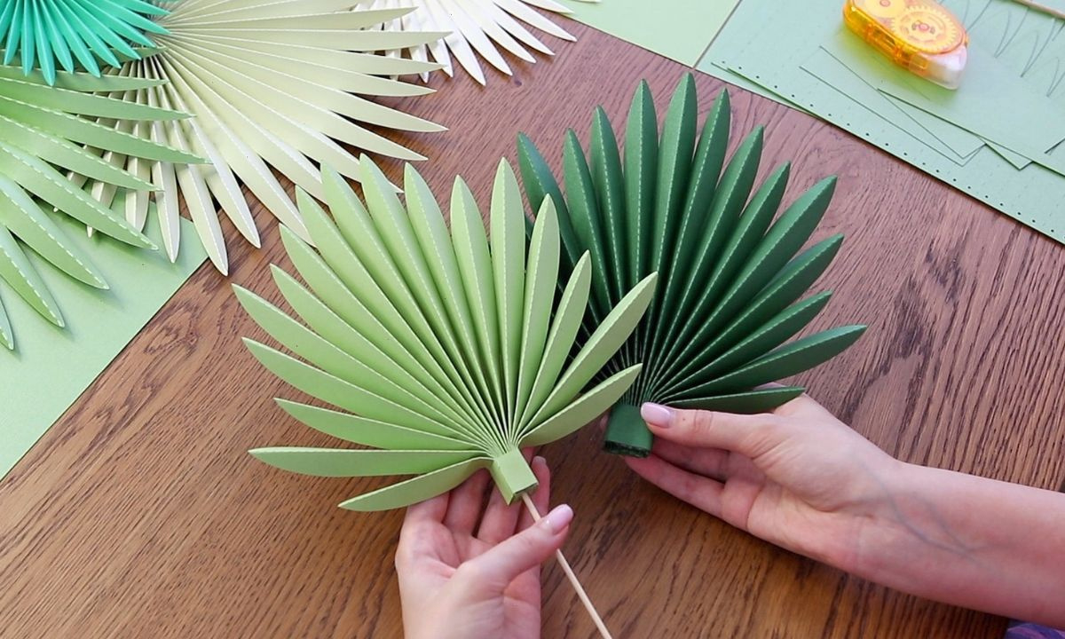 How To Make Paper Palm Leaves Diy (+ Free Template) - Fancybloom for Cut Out Palm Leaf Template Printable