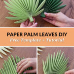 How To Make Paper Palm Leaves Diy (+ Free Template)   Fancybloom In Palm Leaf Template Free Printable