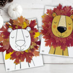 Leaf Art For Kids: Lion Template Pertaining To Lion Leaf Craft With Printable Template