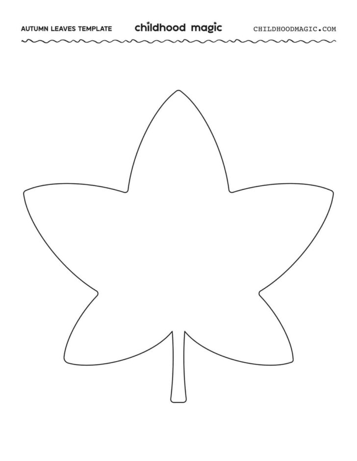 Large Maple Leaf Template Printable