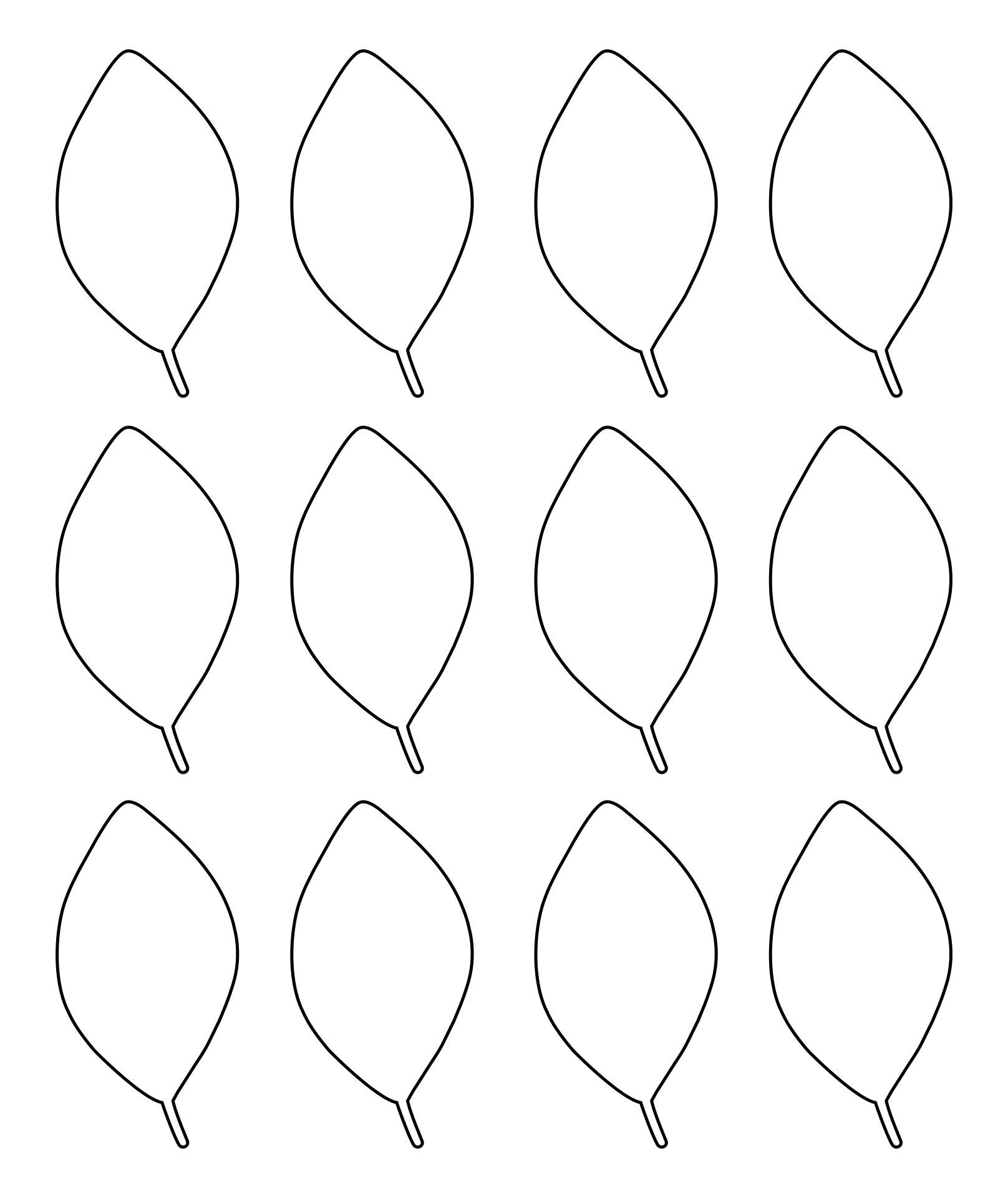 Leaf Pattern Template - 15 Free Pdf Printables | Printablee for Flower Leaf Template Printable
