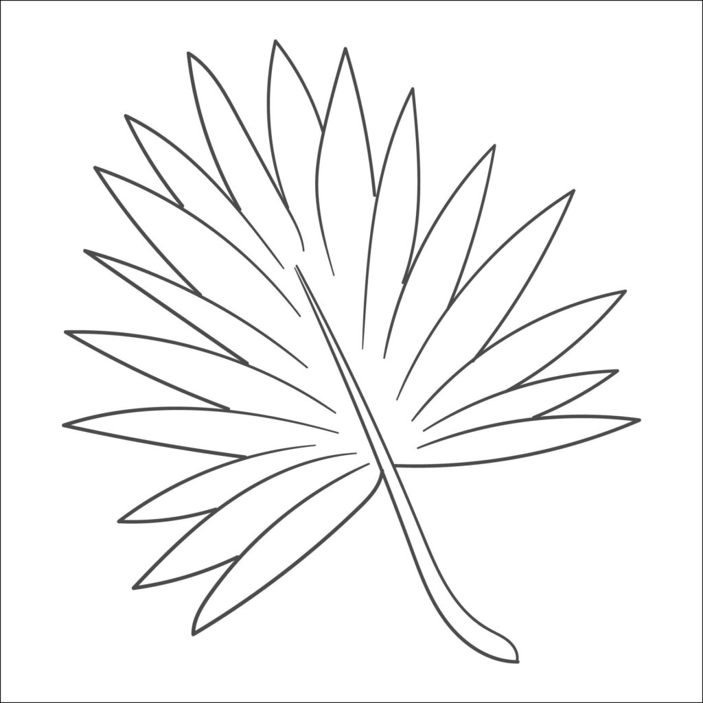 Outline Jungle Leaf Template Printable Printable Fall Leaves
