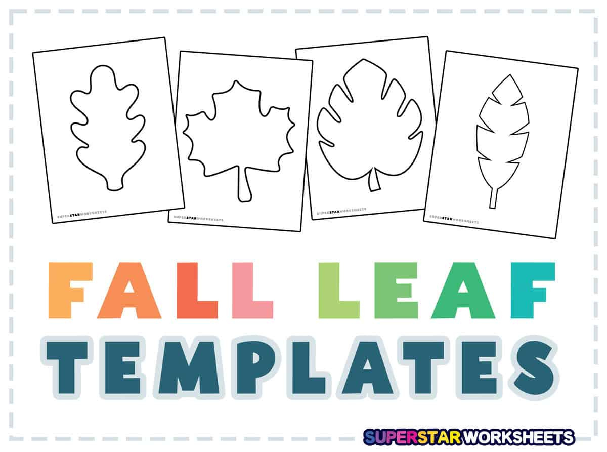 Leaf Template (Free Printables) - Superstar Worksheets for Printable Fall Leaf Templates